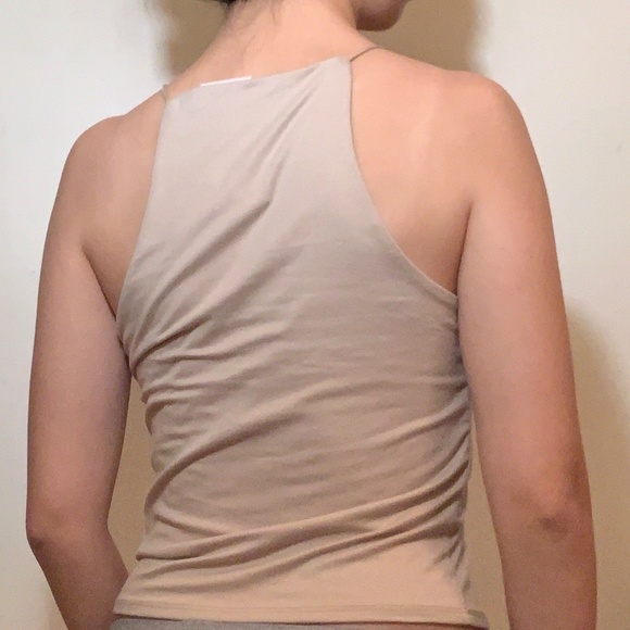 NWT Trendy Halter Tank Top in Beige- Size Small - Picture 2 of 7
